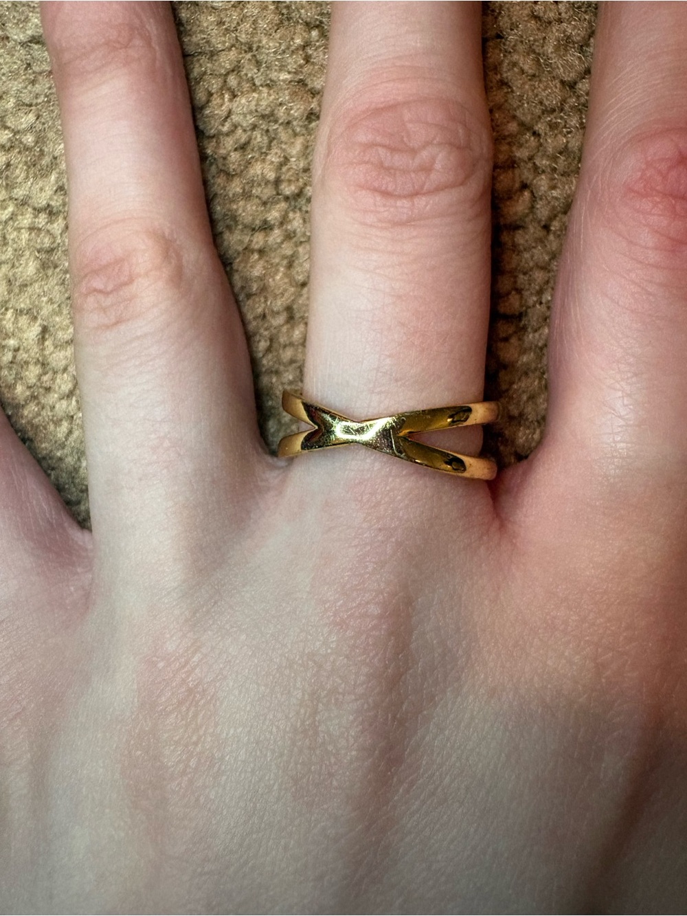 2 for $10 evry jewels Gold Criss-Cross Women’s Ring size 8